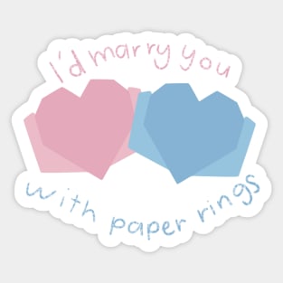 Taylor Swift Paper rings Sticker